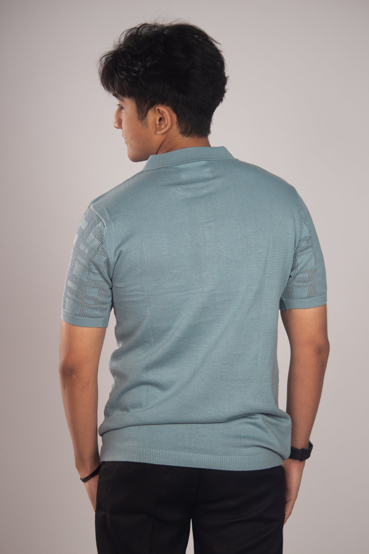 The Semblance Sky blue Polo T-Shirt