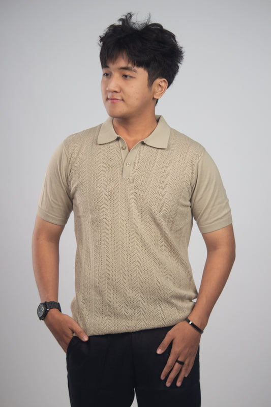 The Burmese Beige Polo T-Shirt