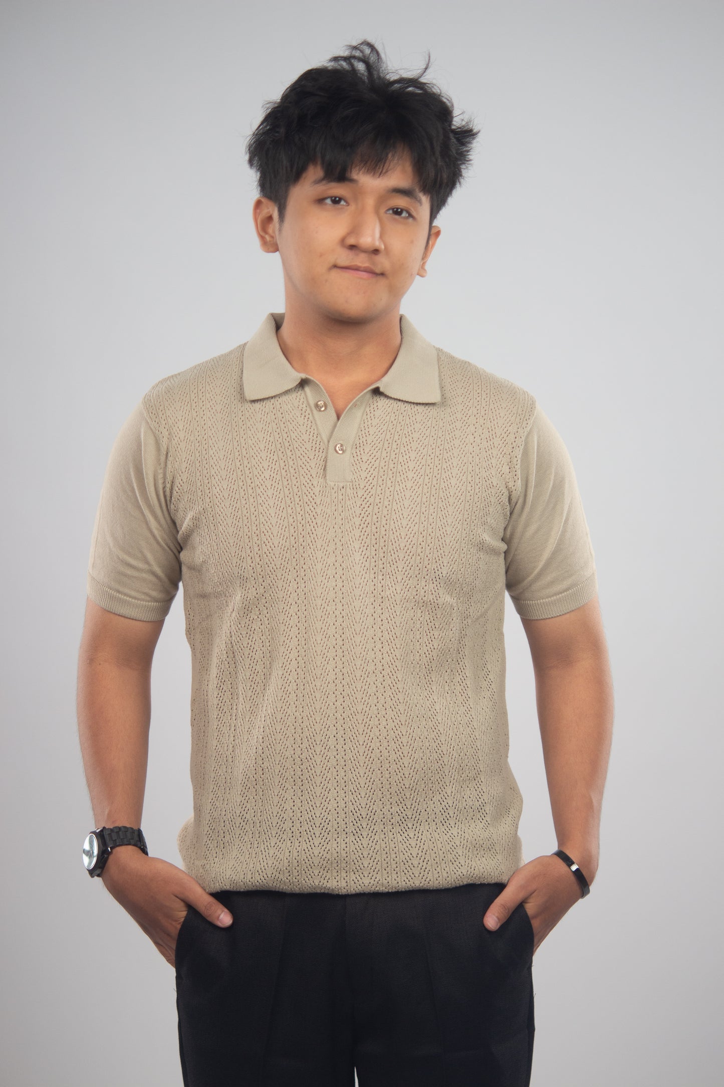 The Burmese Beige Polo T-Shirt