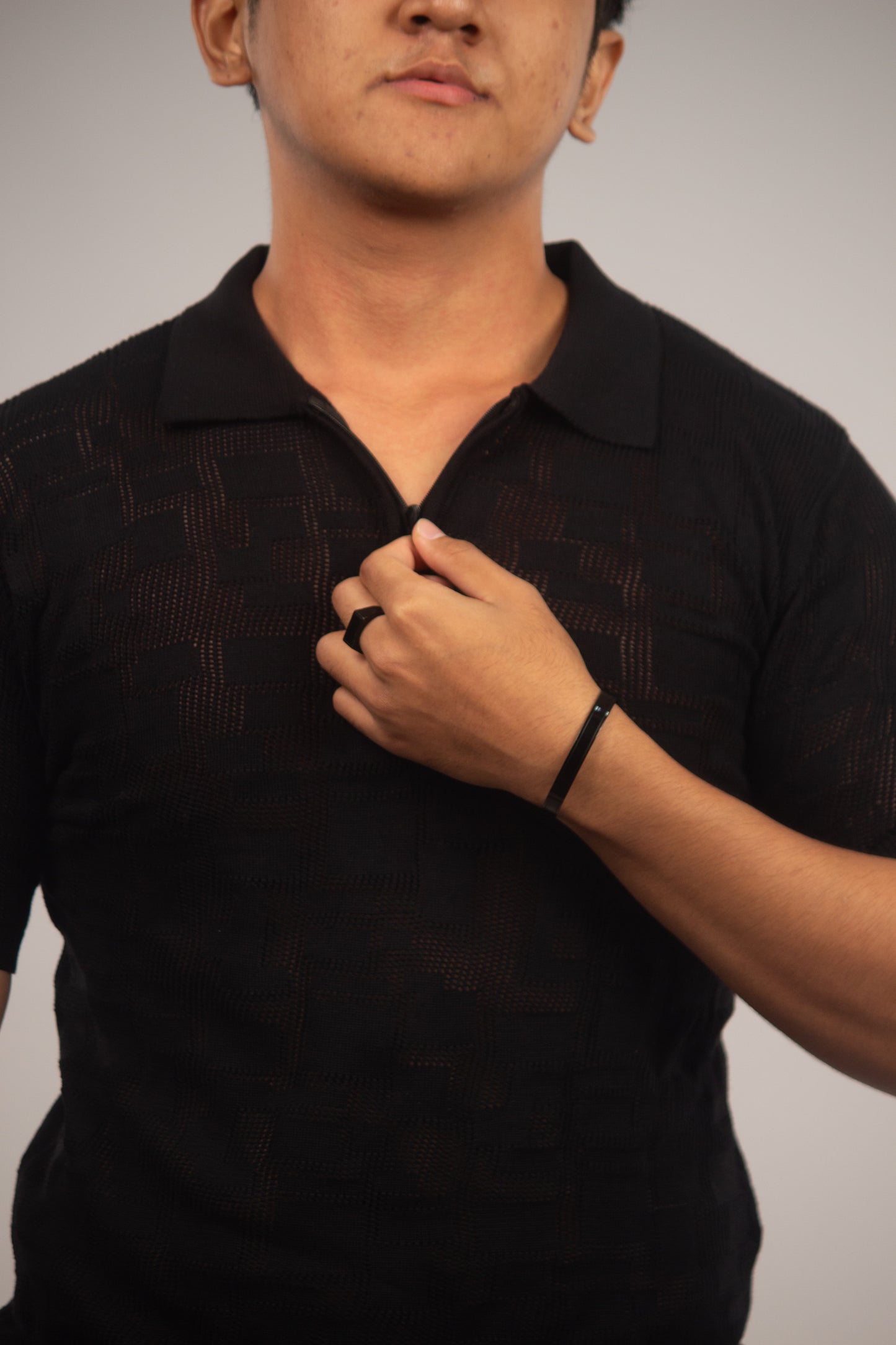 The Semblance Black Polo T-Shirt