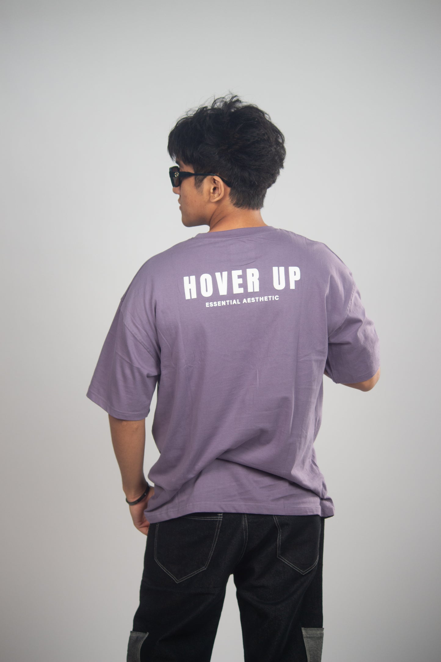 Textured Lavender Oversized Tee