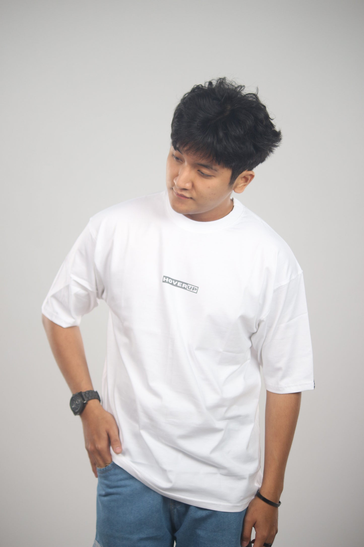 Hoverup White Oversized Tee