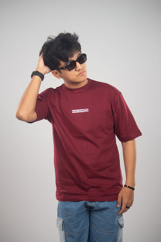 Hoverup Maroon Oversized Tee