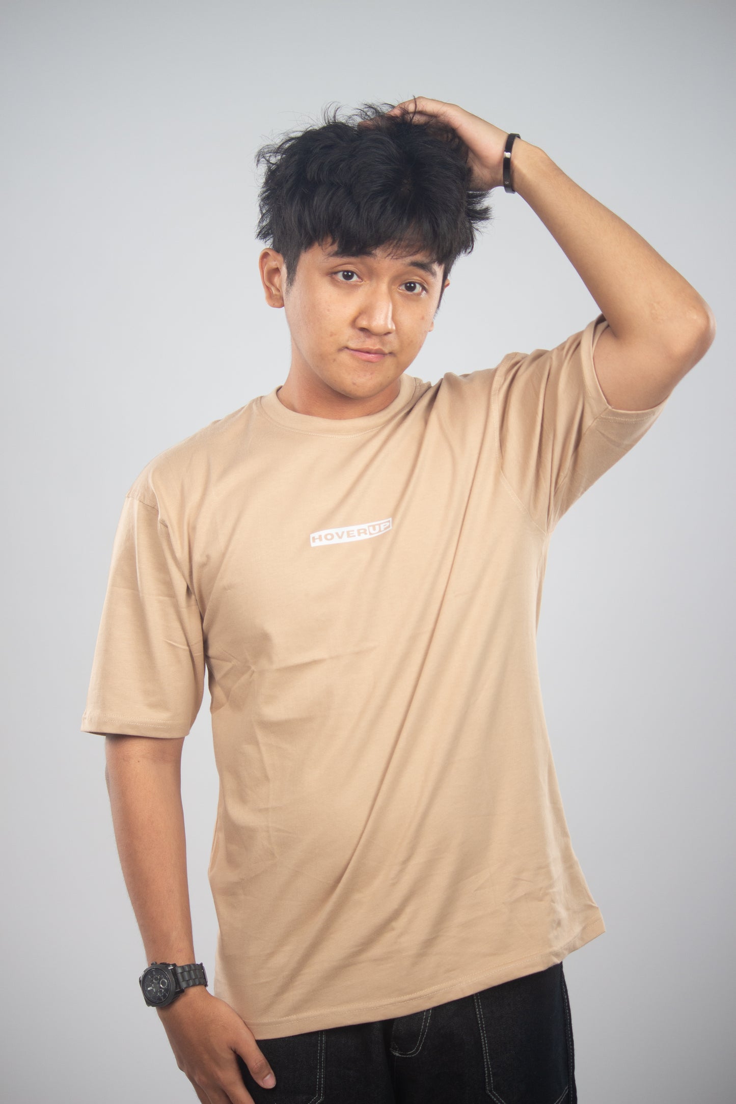 Hoverup Beige Oversized Tee