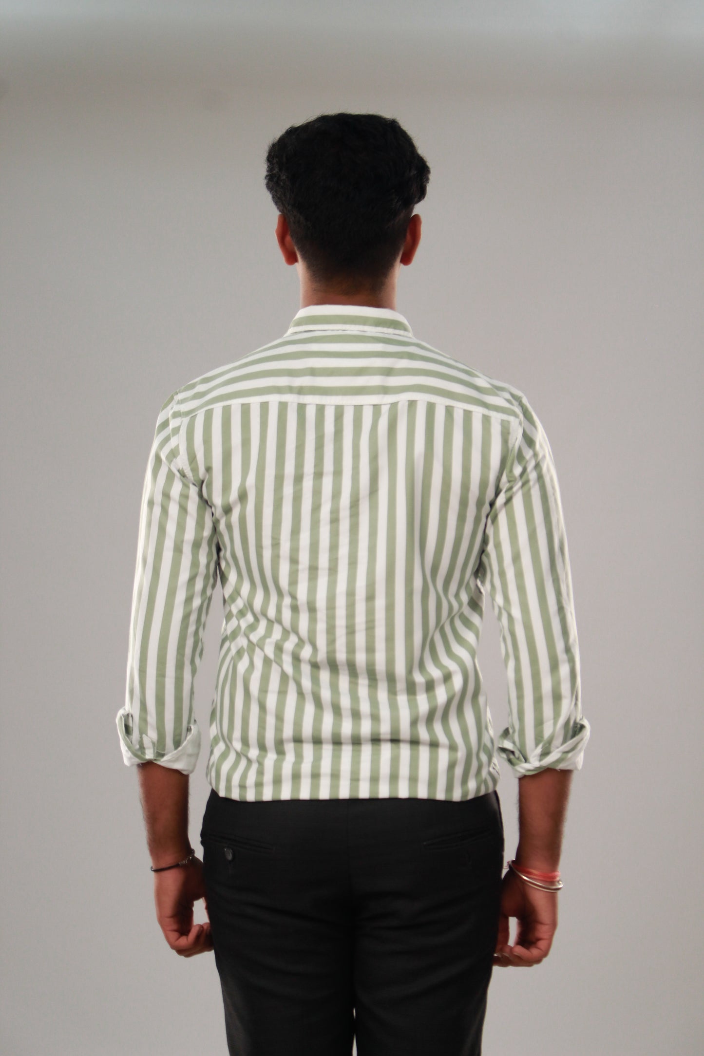 Classy Stripe Green Shirt