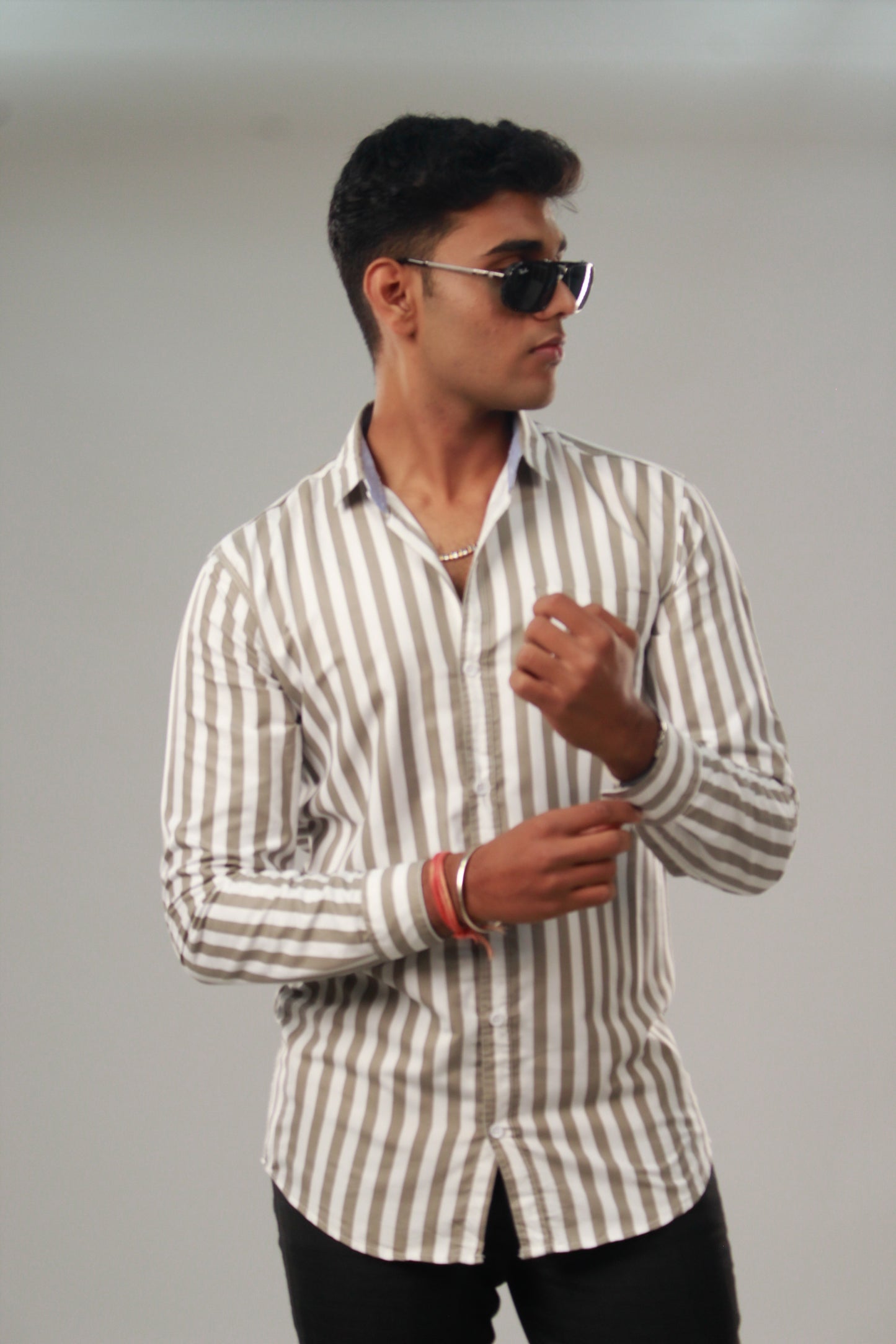 Classy Stripe Brown Shirt